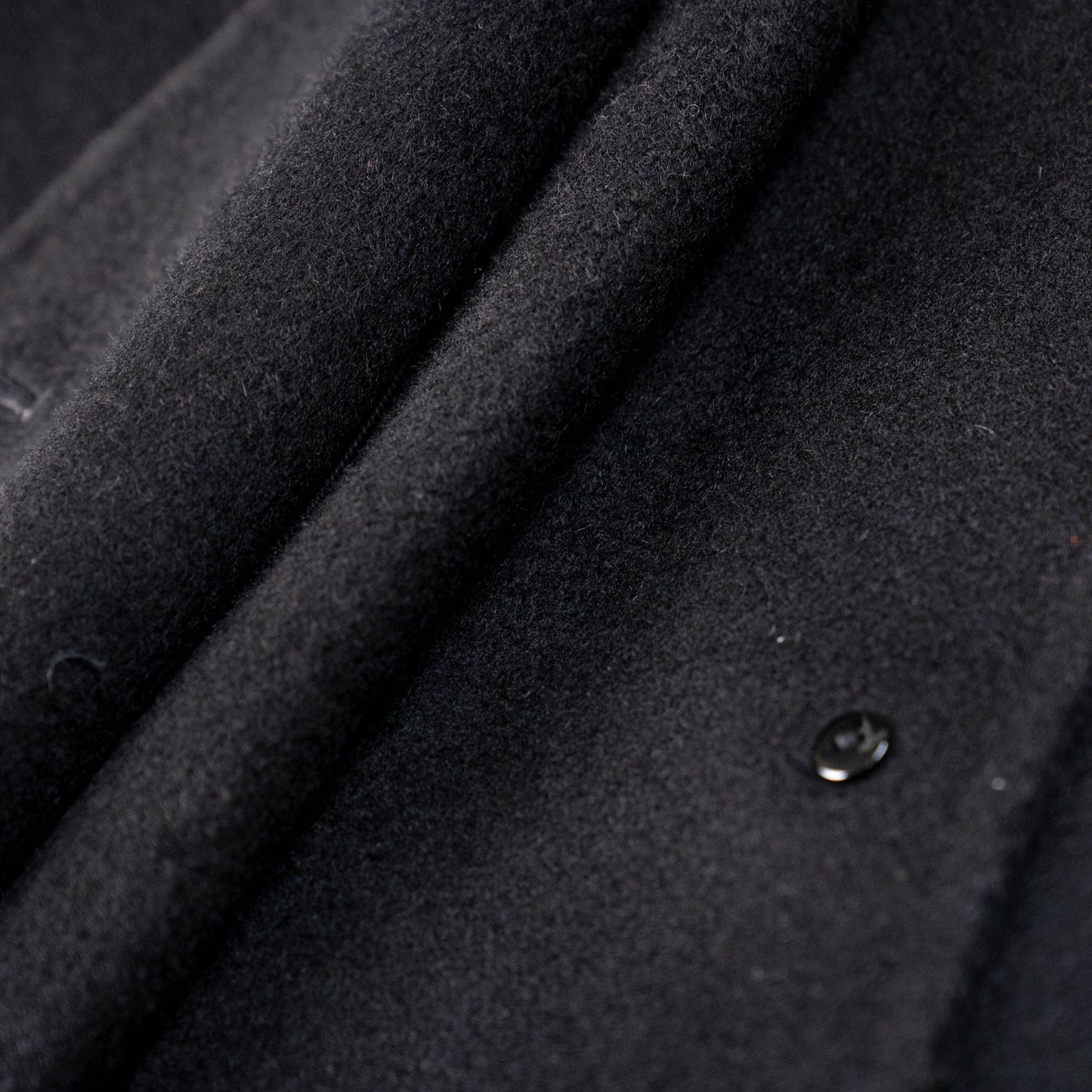 Winter Black Wool Coat with Integrated Scarf Loose Fit Button - Up Elegant Overcoat